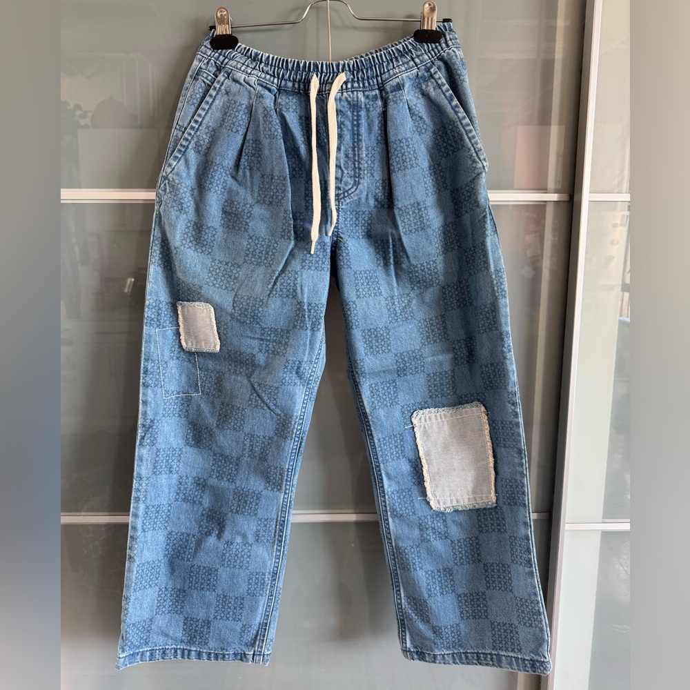 Vans Range Elastic Cropped Patchwork Denim - image 1